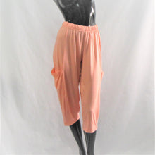 Load image into Gallery viewer, coral capris on a dark manikin 