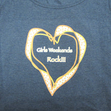 Load image into Gallery viewer, denim background with yellow orange heart