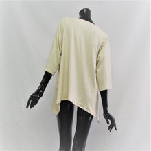 Load image into Gallery viewer, Back view of a lounge top in almond on a manikin. Background is white.